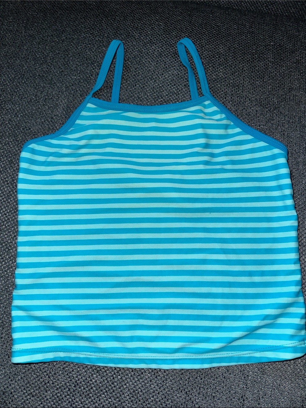 Old Navy kids Turquoise Striped Tankini Top